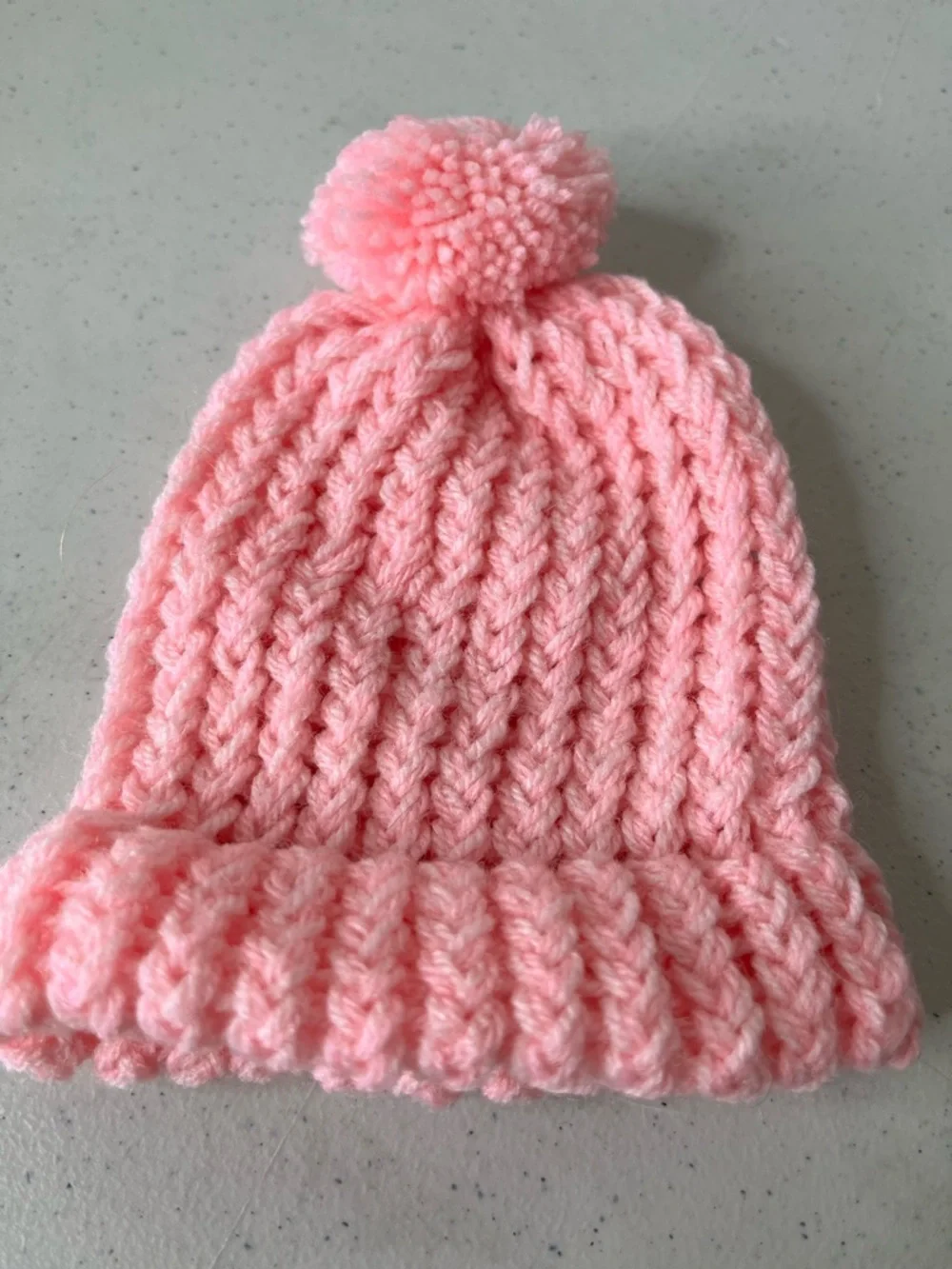 Newborn pink beanie